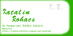 katalin rohacs business card